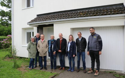 Etaient présents lors de cette visite les équipe COLAS et de LOGÉAL IMMOBILIERE, Jean-marc VASSE, Maire de Terre de Caux, Cécile Sineau Patry, Adjointe et Vice-Présidente du Département de la Seine-Maritime, Bruno Delacroix et Pascal Huby, Adjoints